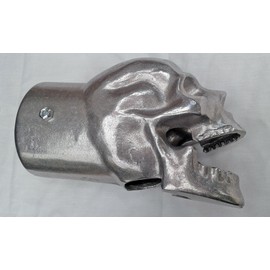 Unpolished Skull Exhaust Tip - 4", 3.5", 3", 2.5", 2.25" or 2" (3.5 Inch)