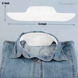 Framendino, 100 Pack White Disposable Golf Hat Sweat Liner Self-Adhesive Cap Protection Sweat Pads 11.4"