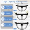LIANYU Mixing Bowls Sets of 3, Stainless Steel Metal Nesting
