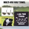 Dinghaole Golf Handtuch Mikrofaser mit Karabiner,Karabiner Waffelmuster Golf Towel,Sehr saugfähig,Aufhängen