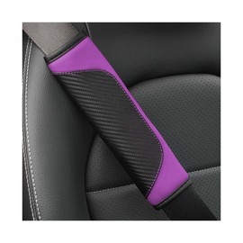 Osilly 2PCS Car Seat Belt Cover, Carbon Fiber Seatbelt Shoulder Protection, Soft Car Seat Belt Strap Cushion Protect Your Neck and Shoulder, Car Accessories Seat Belt Pad for Car Truck (Purple)