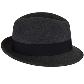 Bailey of Hollywood Tino LiteFelt Fedora Black Mix, XX-Large