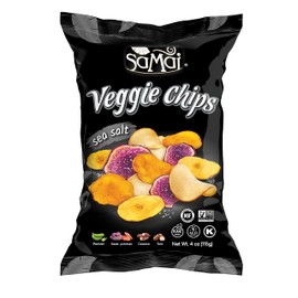 SAMAI Pacific Sea Salt Veggie Chips 4oz (Pack of 8) - Gluten Free, All Natural, NON-GMO and Kosher