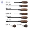 VESSEL WOOD-COMPO Non-Slip Tang-Thru Screwdriver (8PC. SET 3308EVA)