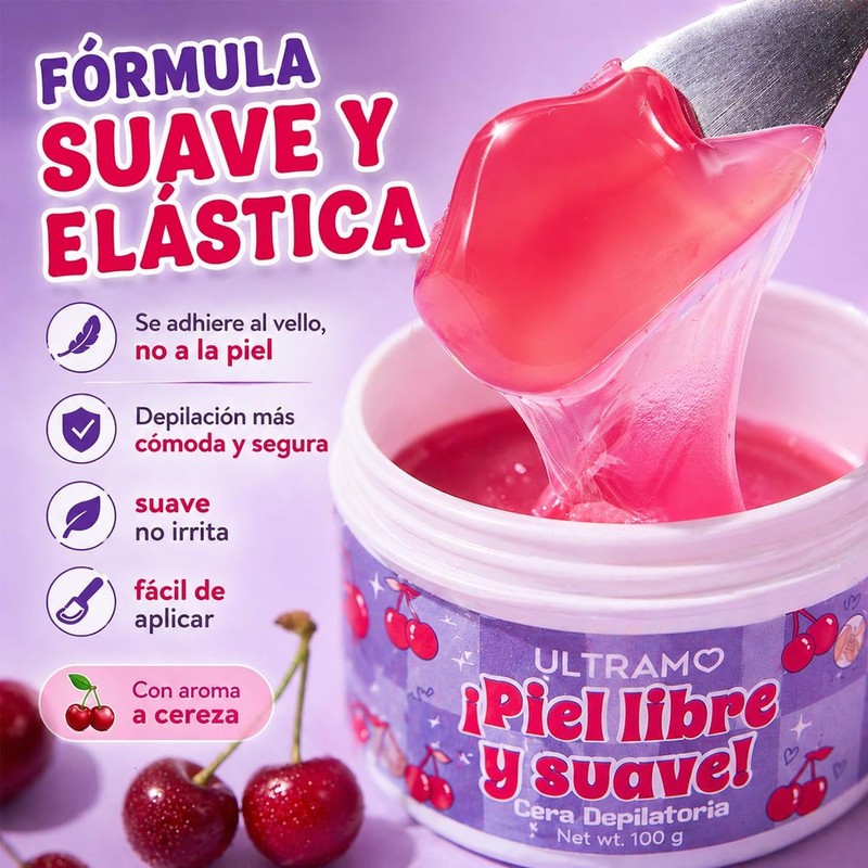 ULTRAMO Cera Depilatoria Suave Depilacion Sin Dolor