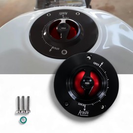 ONE.K.S Motorcycle Fuel Cover Tank Caps Gas Covers Fit for HONDA CBR1000RR CB650R.F CB650R.F CB500R CB500X CB300R CBR300R CBR250R MSX125SF (Black+Red)