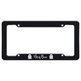 GRAPHICS & MORE Hey Boo Cute Kawaii Ghost License Plate Tag Frame