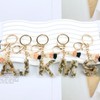 VOTACOS Initial Keychain Cute Letter Key Chain Backpack Accessories White