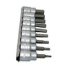 Teng M3812 10 Piece Clip Rail Hex Key Socket Set