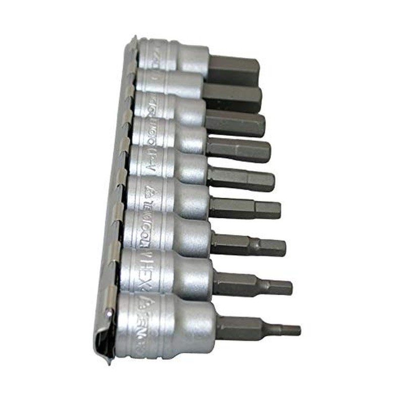 Teng M3812 10 Piece Clip Rail Hex Key Socket Set