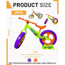 WUNZILO 2 Stück Fahrrad Modell Deko,Finger Fahrrad Spielzeug,Mini Finger Bike,Miniatur Mountainbike,Mini Bike(Grün + Gelb)