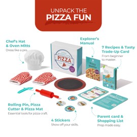 Tovla Jr. Ultimate Real Pizza Cooking Kit for Kids – Fun DIY Baking Set, STEM Activity for Ages 4+, Visual Learning Pizza Tools, Great Gift for Young Chefs