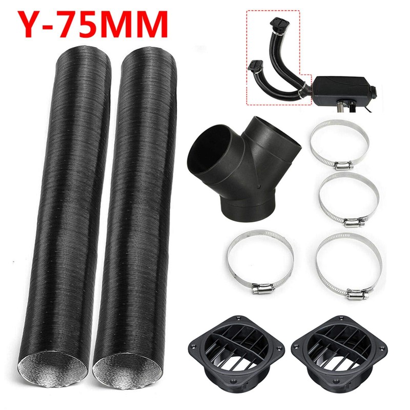 Car Heater Pipe,75mm Car Auto Heater Pipe Duct T/Y Piece