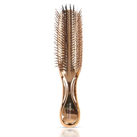 Rose Gold Detangling Hair Brush with Elastic Bristles for Smooth Glide and Hair Growth – Eliminates Tangles and Reduces Breakage for Wet and Dry Hair – Scalp Brush for Thick, Curly, and Long Hair