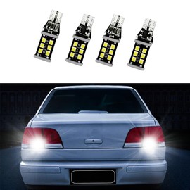RGOAANC 4PCS 912 921 LED Bulb for Backup Reverse Lights, Break Light Bulb, 2835-15SMD Bright Turn Signal Brake Light, Car Accessories W16W Stable IC Drive Bulb Replacement for Vehicles (White)
