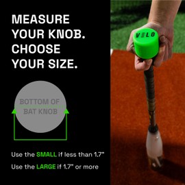 VELO Sports | Velo Puck | Pro Puck Technology for Baseball Bats | Measure Your Knob, Choose Your Size | Improve Plane, Launch, and Exit Velo (Large, Green)