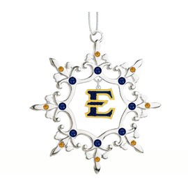 East Tennessee State University Rhinestone Christmas Ornament