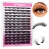 Eyelashes, Individual, Cluster for Eyelash Extension, 40P, 0.07, D-curl, Mixed,