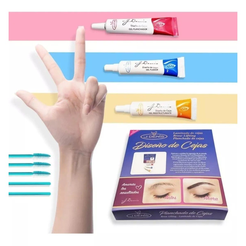 J. Denis Kit Diseño Y Planchado De Cejas En Gel