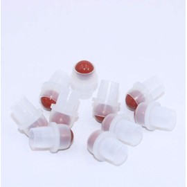 Furnido 10 Pack Natural Crystal Stones Roller Balls For Essential Oils,Use of Standard 5ml 10ml Replacement Rollers Balls,Essential Oil Roller Bottles Polished Gemstone With Plastic Insert,Red Jasper