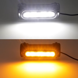 GUAIMI Motorcycle Highway Bar Lights - Switchback Driving Light Fits 1-1/4" Highway/Crash Bars Compatible with Harley Road King Street Glide Dyna Sportster, Victory Bikes | Black-Smoke Lens