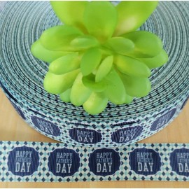 Unbranded 1" (1 YD) Happy Father's Day Grosgrain Ribbon Gift Wrapping Dad Necktie Father