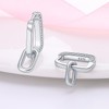 KUNSIR 925 Sterling Silver Earrings U Shaped Hoop Earrings with