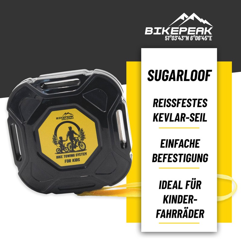 BikePeak Sugarloof Bicycle Tow Rope 250 cm - Rope for