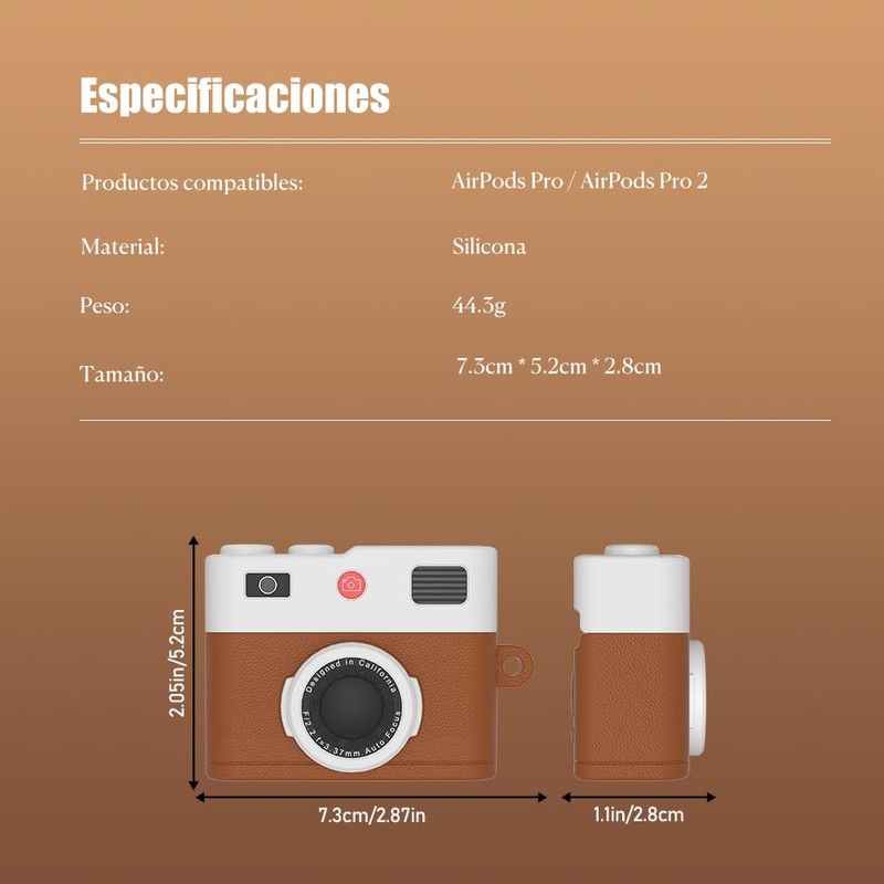 ARGOO Funda para AirPods Pro/Pro 2, Estuche Creativo Case Protectora