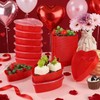 50Pcs Valentine's Day Heart Shaped Container Box, Reusable 16.9 Oz