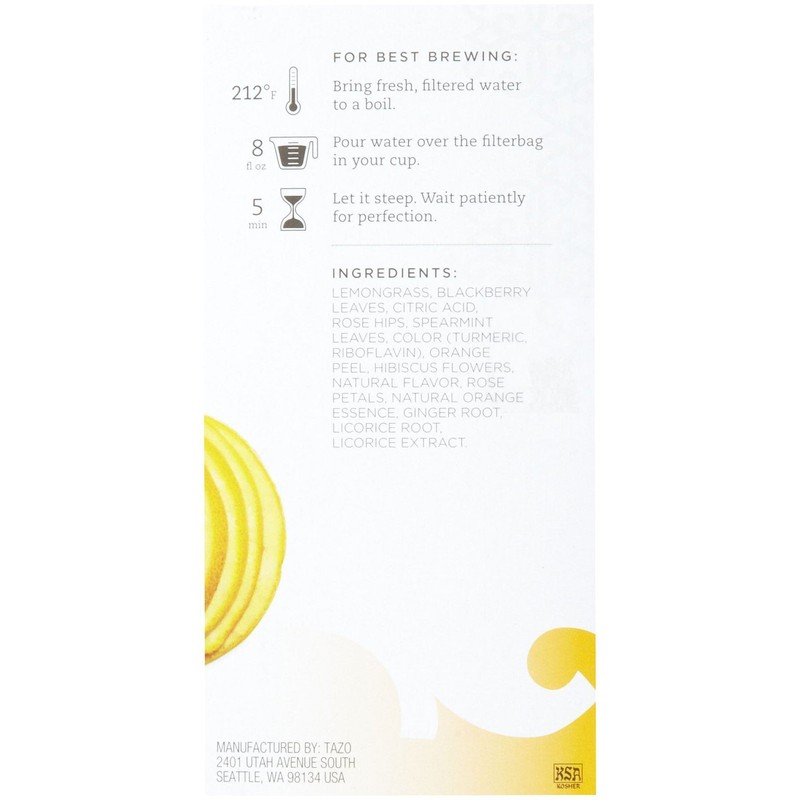 Tazo Wild Sweet Orange Herbal Tea, 20 ct