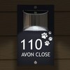 Custom Signs Solar Illuminated Modern Anthracite House Number Sign 24cm