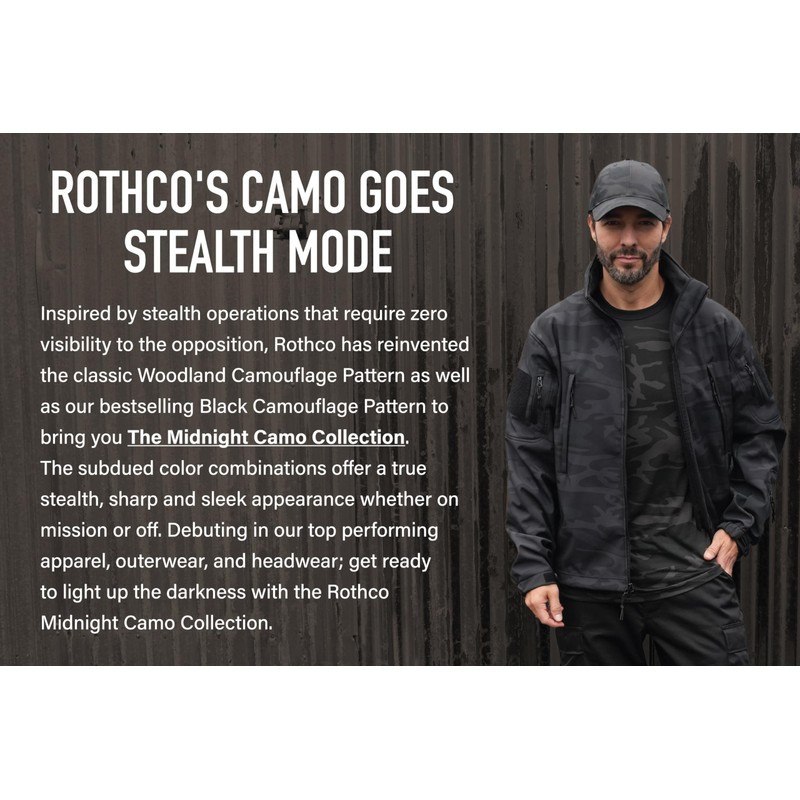 Rothco 12004: Midnight Camo Low Profile Caps
