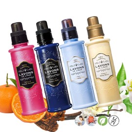 LAVONS Natural Fabric Conditioner for Sensitive Skin, Plant-Based Laundry Softener for Baby & Pet, Reduces Fabric Wrinkles, Long-Lasting Scent & Odor Control from Japan, 20.3 Fl Oz, 4EA