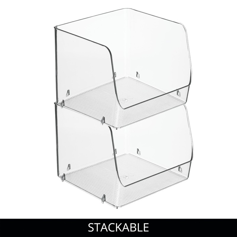InterDesign iDesign Stackable Open-Front Storage Bins for Kitchen and Pantry