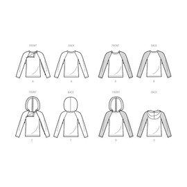 Simplicity Unisex Dual Port Access Chemo Top and Hoodie Sewing Pattern Kit, Code S9723, Sizes XS-S-M-L-XL, Multicolor