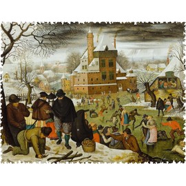 Wooden Jigsaw Puzzle for Adults - Winter by Brueghel - 514 Wooden Pieces. Made in The USA by Nautilus Puzzles