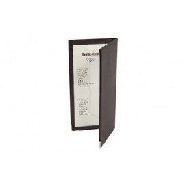 ITOCHU Retail Link Synthetic Leather Drink Menu File, Brown, 1 Piece