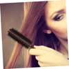 IWOWHERO 2pcs Natural Bristles Hair Brush Round Combs for Women