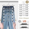 Grucce salvaspazio per pantaloni, confezione da 2 grucce resistenti con