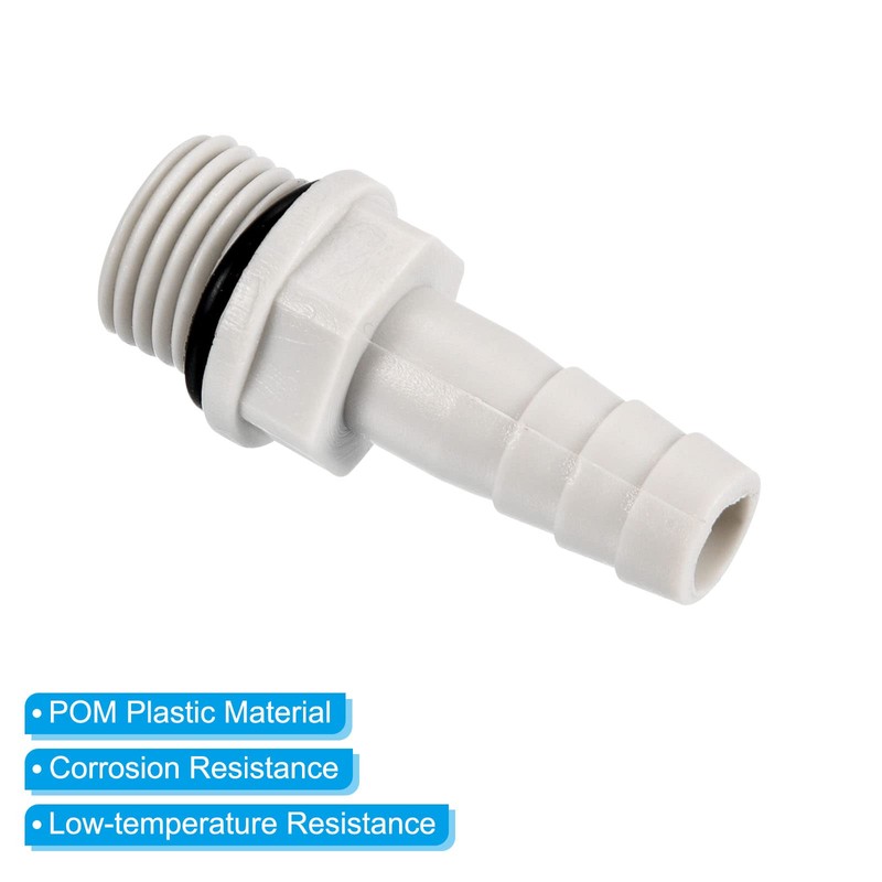 PATIKIL Hose Barb Fitting Straight 9mm Barbed G1/4 Male Thread,