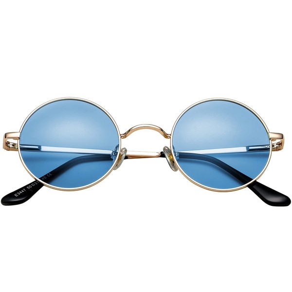 PORADAY Classic Circle Glasses Retro Round Polarized Sunglasses Hippie Style