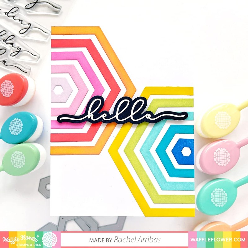 Waffle Flower Nesting Hexagon Frames Die - The Nesting Hexagon