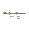 QCAA 24" Solid Brass Dutch Door Bolt, Brushed Satin Nickel,