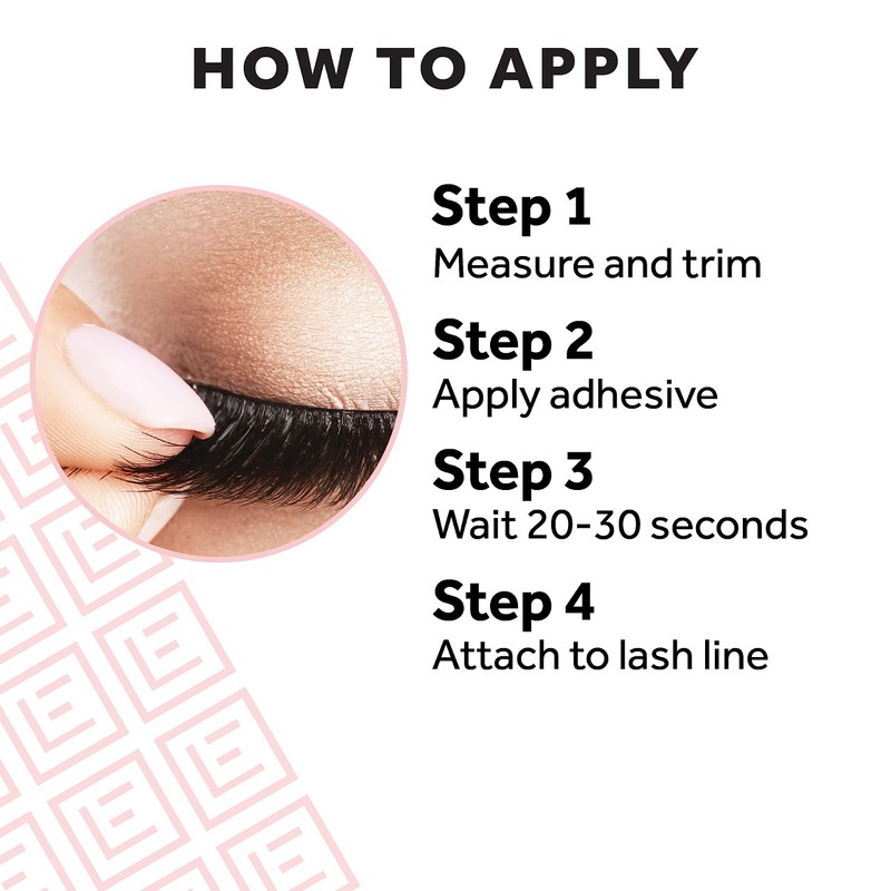 Eylure Naturals No. 020 Reusable Eyelashes, Adhesive Included, Black, 4