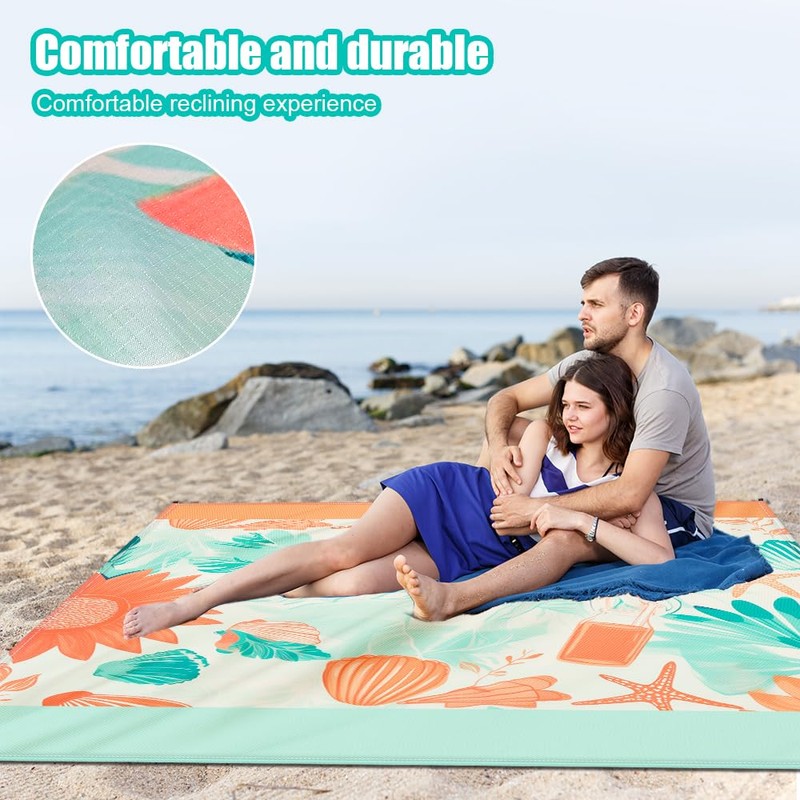 Beach Blanket, Sand-Free, Sand-Proof Beach Blanket, Waterproof, Lightweight and Thin,