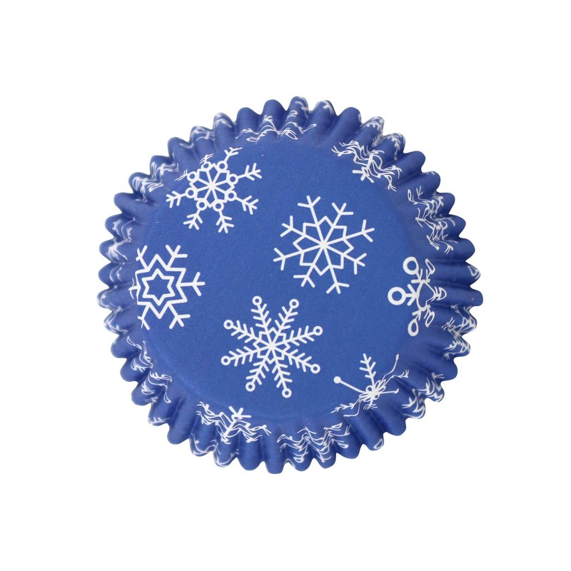 PME Snowflakes Cupcake Cases, Foil Lined - Pack of 30,