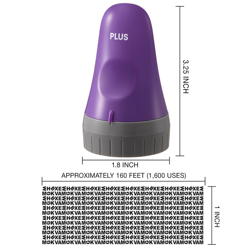 ID Defender Large Premium Stamp Roller Kit, Purple (3-Pack, Large)
