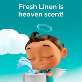 Angel Soft Toilet Paper with Fresh Linen Scented Tube, 8 Mega Rolls = 32 Regular Rolls, Soft and Strong Toilet Tissue