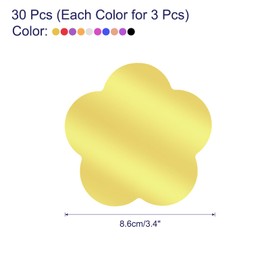 MECCANIXITY 30 Pack Flower Cutouts Paper Bulletin Board Decorations Multi-Color 3.4 x 3.4 Inch for Teachers DIY Craft Chalkboard Wall Decoration